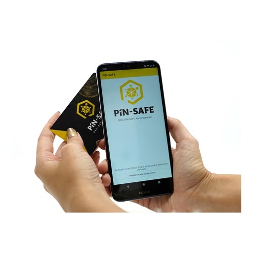PIN-Safe NFC offline Daten-Tresor für Android & iOS inkl 2. Karte