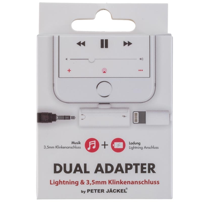 Peter Jäckel DUAL ADAPTER Lightning und 3,5mm Klinkenanschluss