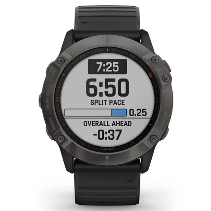 Garmin fenix 6X Sapphire grau mit schwarzem Armband 51mm