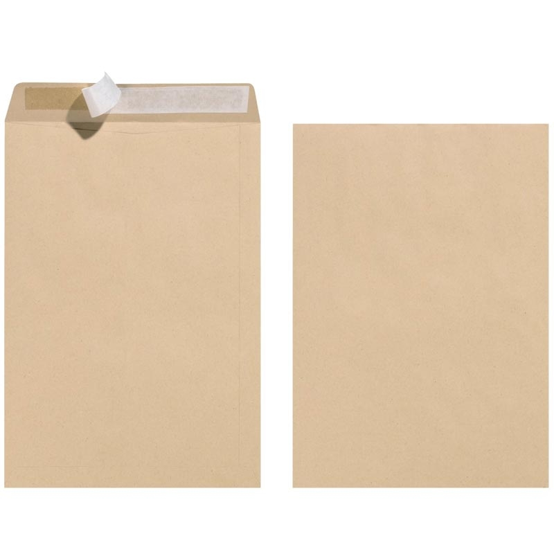 Herlitz Versandtasche C4 90 g Haftklebend, Recyclingpapier, 25 St. braun