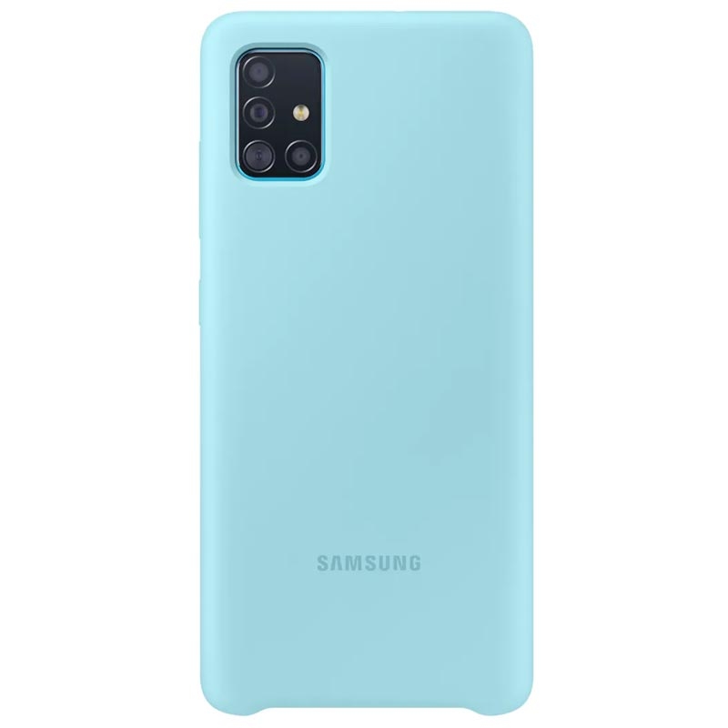 Samsung Silicone Cover EF für Galaxy A51 blau
