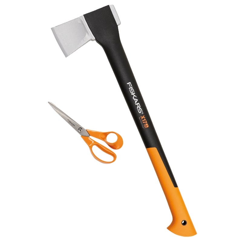 Fiskars X17-M Spaltaxt + Classic Schere
