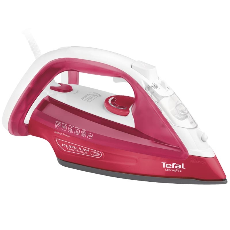Tefal FV4920 Dampfbügeleisen UltraGliss rot/weiß