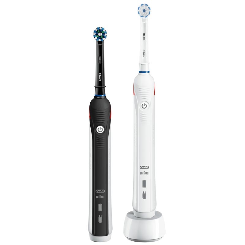 Oral-B PRO 2 2900 Elektrische Zahnbürste mit 2. Handstück schwarz/weiß