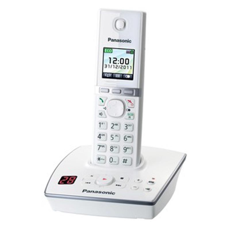 Panasonic KX-TG8061GW Telefon schnurlos mit Anrufbeantworter weiß