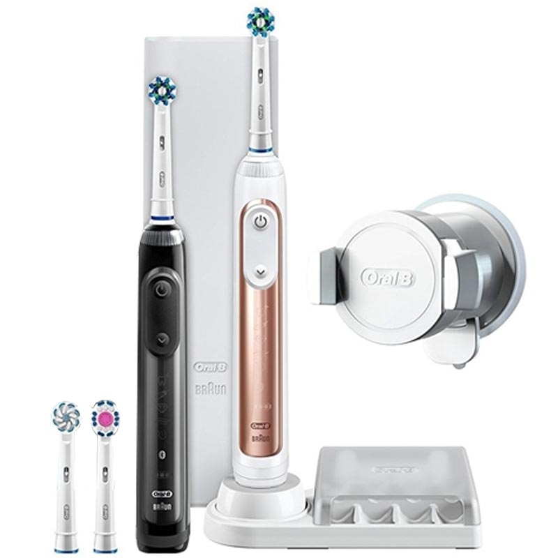 Braun Oral-B Genius 9900 elektrische Zahnbürste inkl. 2. Handstück schwarz/rose gold