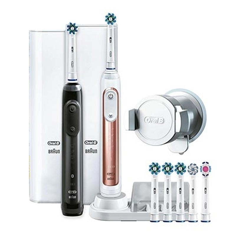 Braun Oral-B Genius 9000 + 2. Handstück mit Bluetooth-Verbindung rosegold/schwarz Ausstellungsgerät