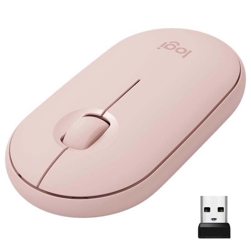 Logitech M350 Pebble kabellose Maus rosa