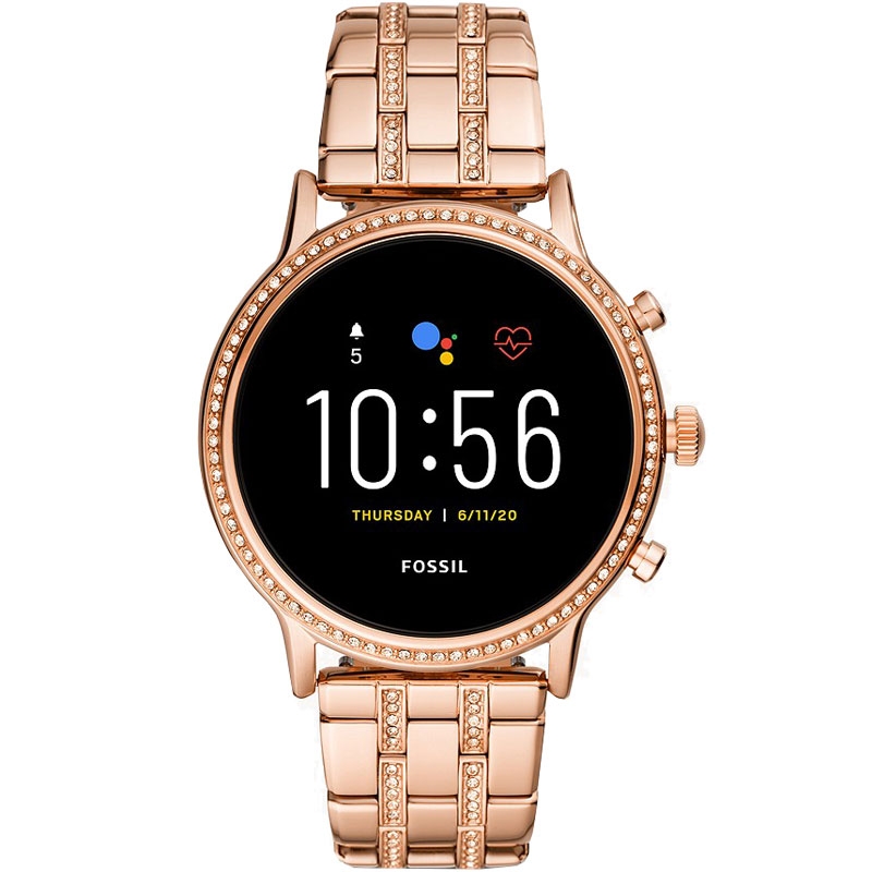 Fossil JULIANNA FTW6035 Edelstahl-Smartwatch rosegold