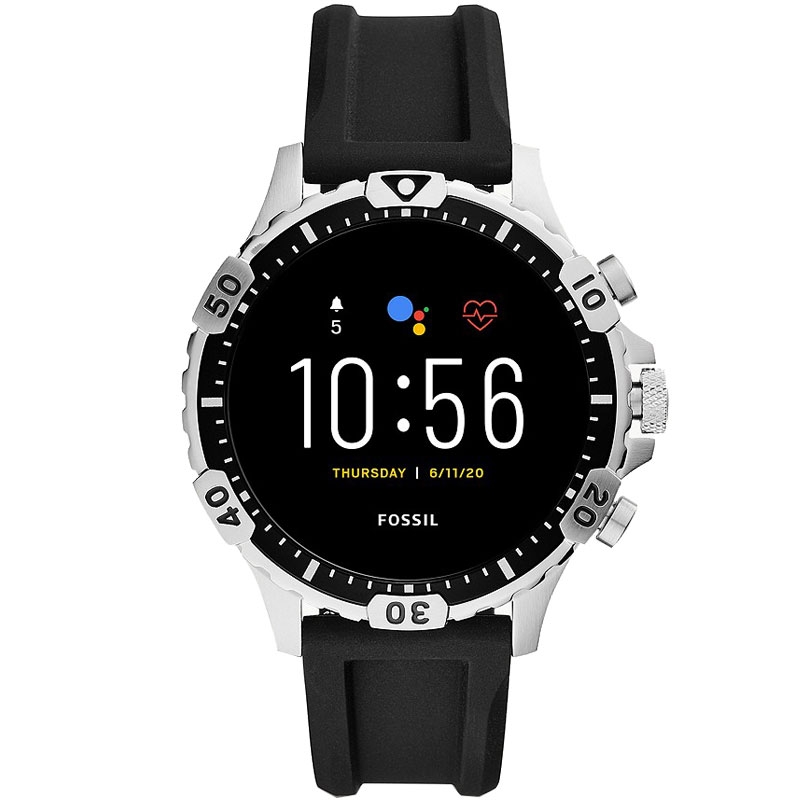 Fossil GARRETT FTW4041 Edelstahl/Silikon-Smartwatch black