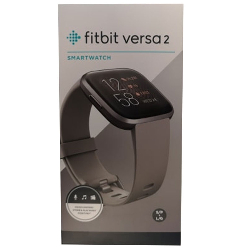 Fitbit Versa 2 Gesundheits- & Fitness-Smartwatch steingrau/nebelgrau