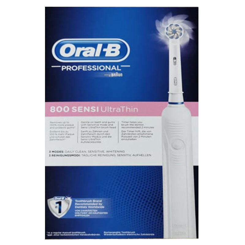 Oral-B PRO 800 Sensi Ultra Thin elektrische Zahnbürste weiß