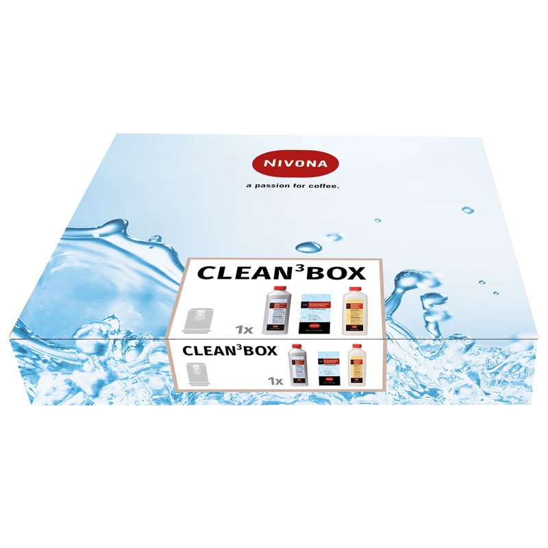 Nivona Clean3Box je 1 x Flüssig-Entkalker, CreamCleaner, Reinigungstabletten
