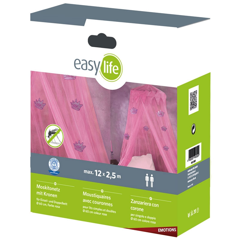 easy life Moskitonetz Princess 12,5x2,5m Betthimmel Baldachin Mückennetz Fliegengitter