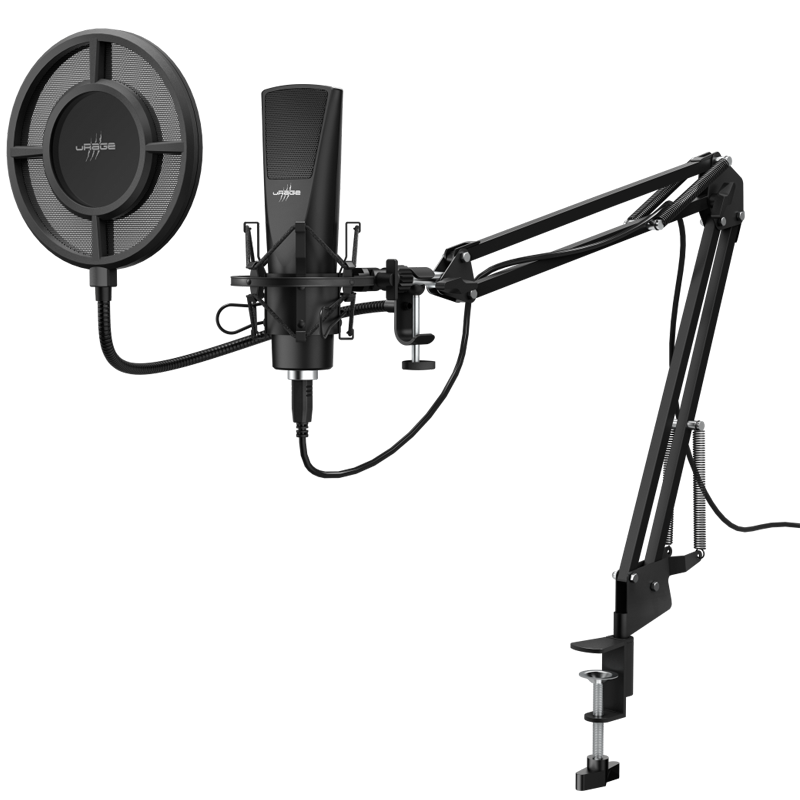 Hama Stream 800 HD Studio Streaming-Mikrofon Aluminium-Mikrofonarm