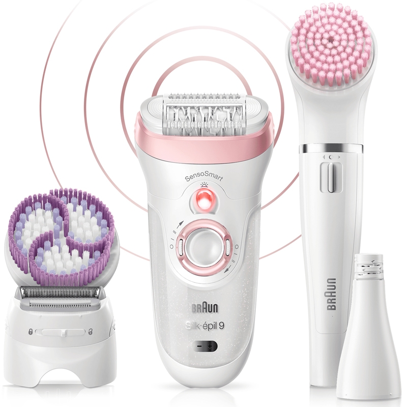 Braun Silk-epil 9-975 BS SensoSmart Epilierer weiss-rosa