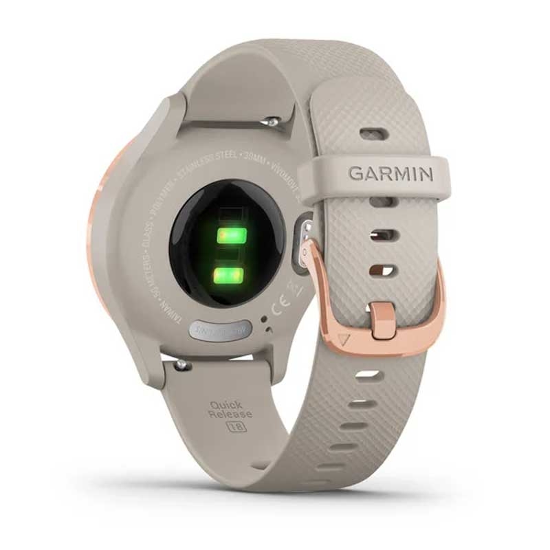 Garmin vivomove 3s Hybrid-Smartwatch beige/rosegold