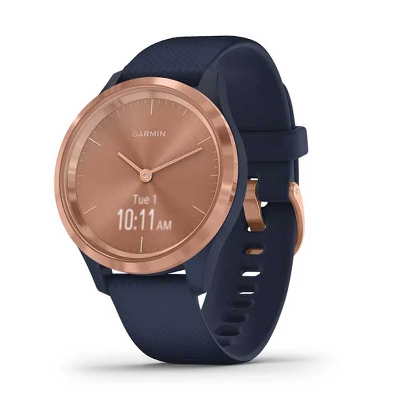 Garmin vivomove 3s Hybrid-Smartwatch dunkelblau/rosegold