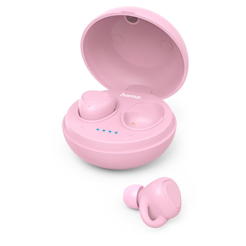 Hama Bluetooth®-Kopfhörer LiberoBuds In-Ear Full Wireless mit Ladestation pink