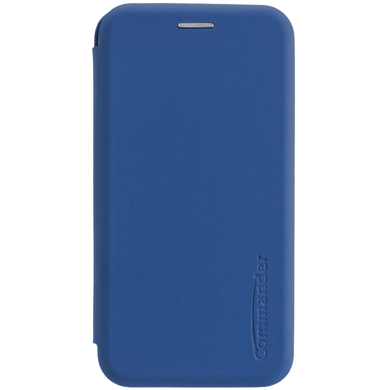 Peter Jäckel COMMANDER Book Case CURVE für Apple iPhone 12 Mini Soft Touch Maritim Blue
