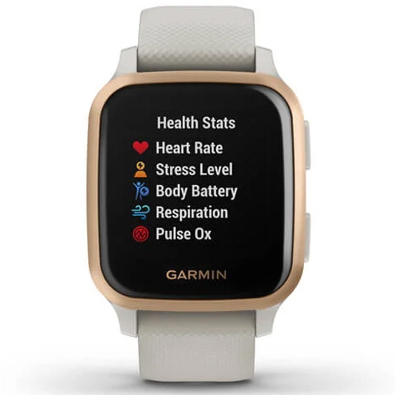 Garmin Venu SQ Music GPS-Fitness-Smartwatch beige/roségold