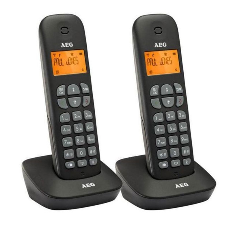 AEG Voxtel D135 Twin - Zwei schnurlos DECT Telefon mit Anrufbeantworter