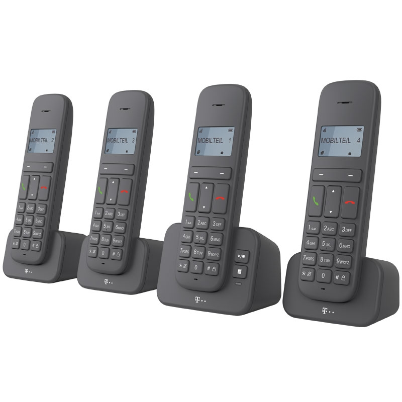 Telekom Sinus CA37 quattro DECT-Telefon Schnurlostelefon mit AB