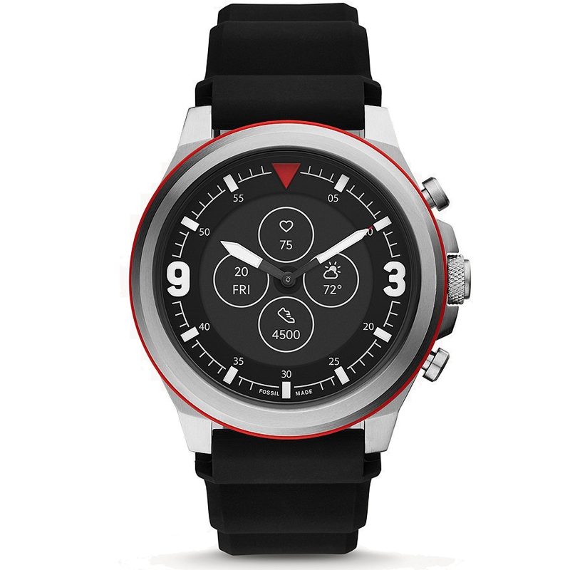 Fossil "Latitude Hybrid" FTW7020 Edelstahl Smartwatch silber