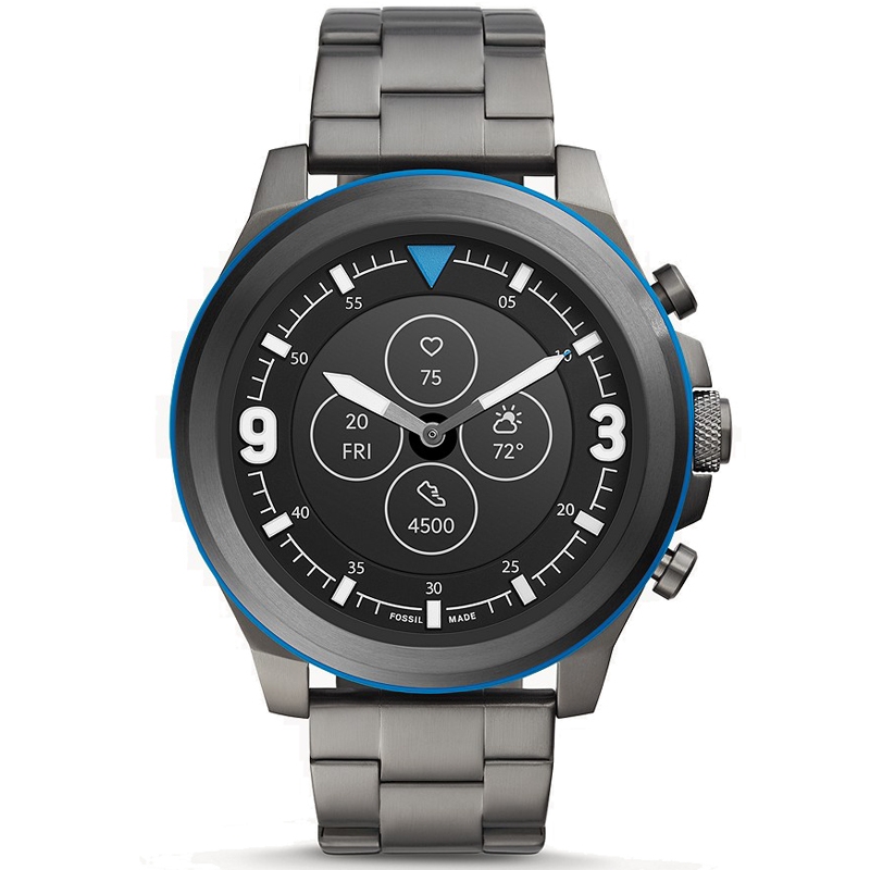 Fossil "Latitude Hybrid" FTW7022 Edelstahl Smartwatch grau