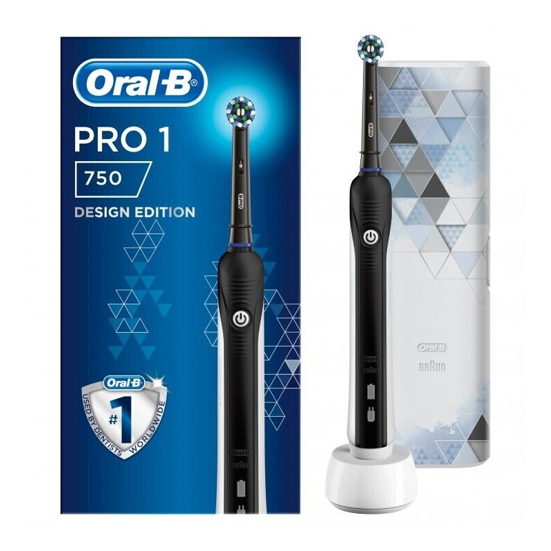Oral-B PRO 1 750 Design Edition Elektrische Zahnbürste schwarz