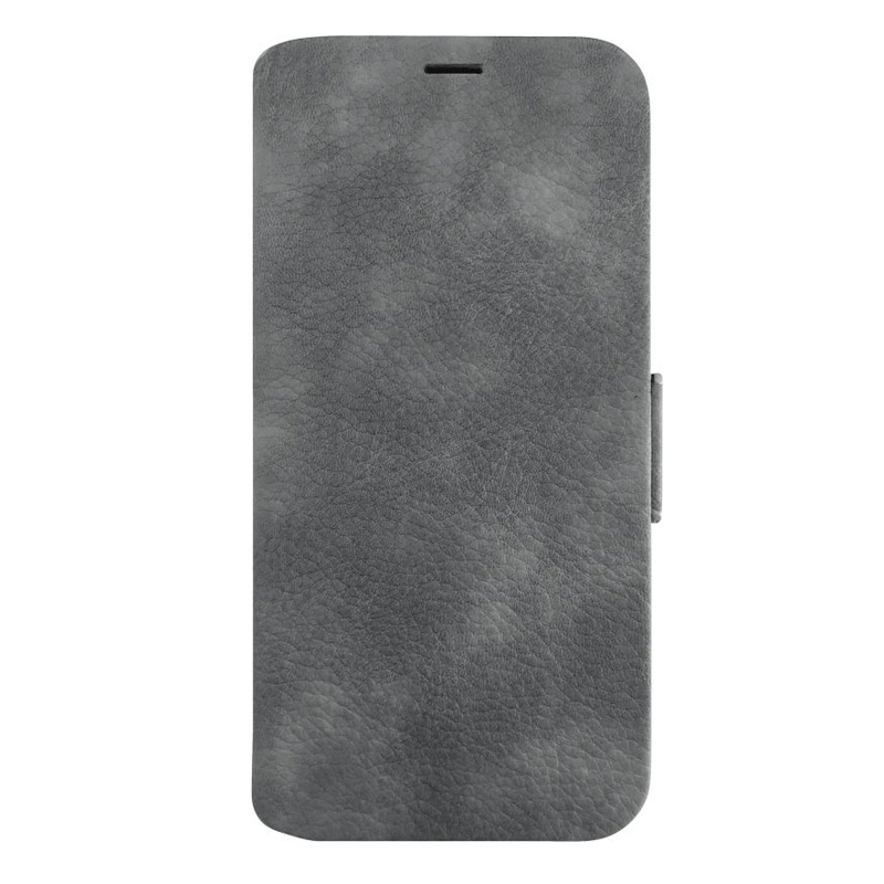 Peter Jäckel Commander Curve Book Case Deluxe für Apple iPhone 12/12 Pro Grau