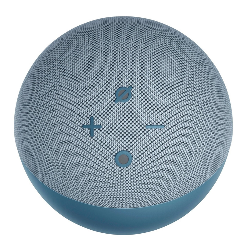 Amazon Echo Dot (4. Generation) Smarter Lautsprecher mit Alexa blaugrau mit Uhr