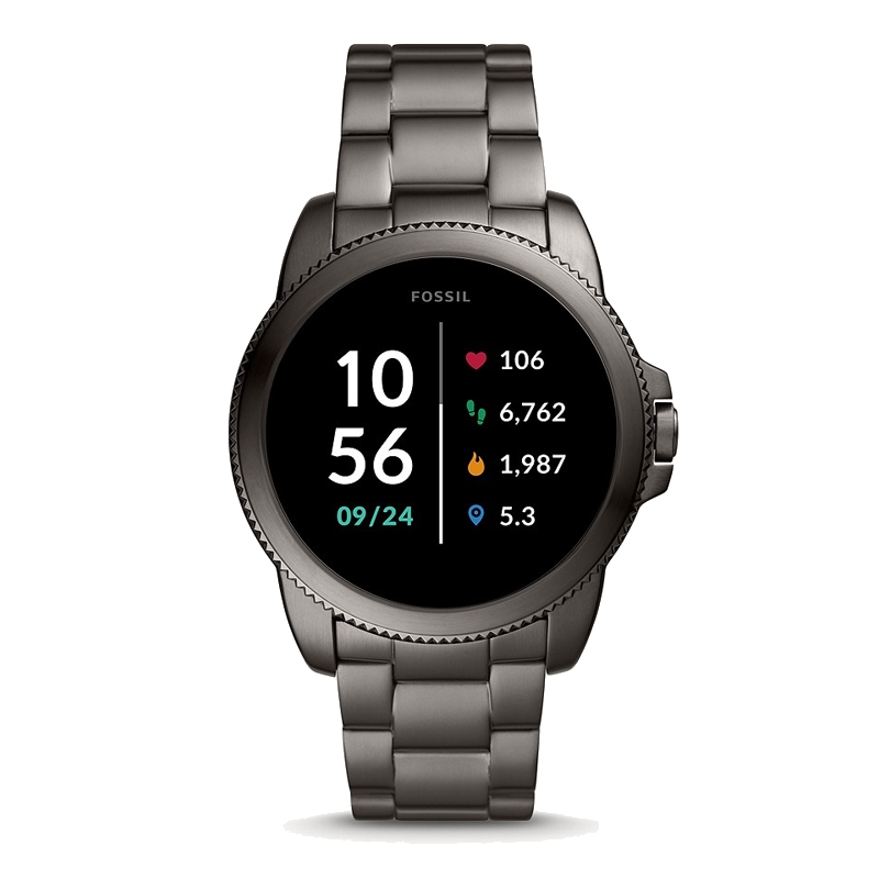 Fossil FTW4049 Gen 5E Smartwatch Edelstahl grau