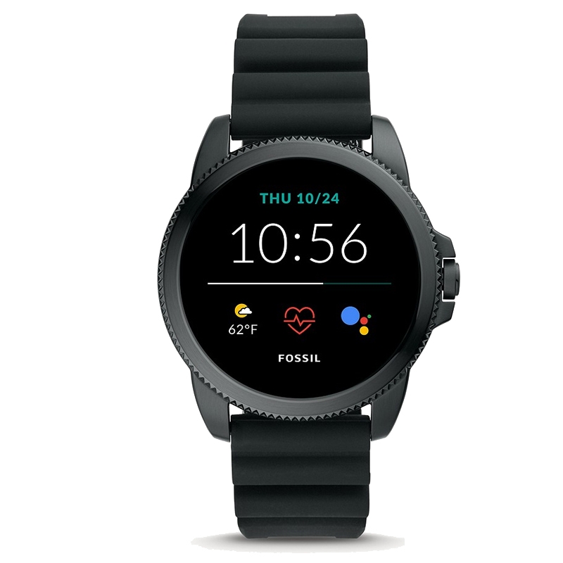 Fossil FTW4047 Gen 5E Smartwatch Silikon schwarz