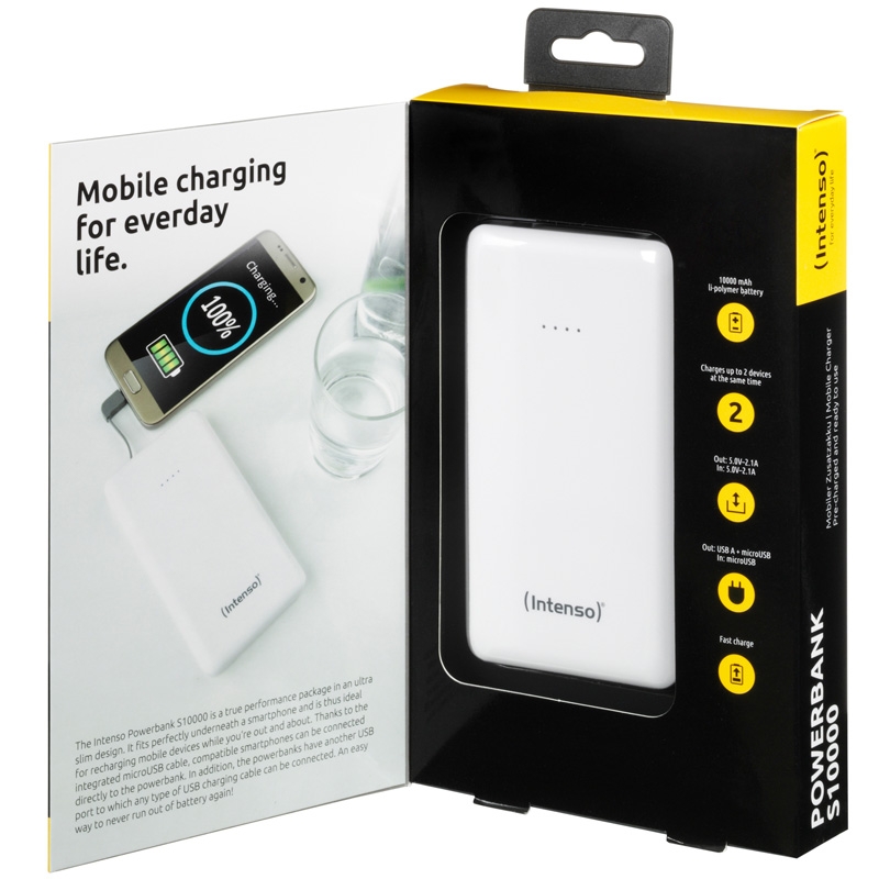 Intenso Powerbank S10000 Slim weiß (2.Wahl)