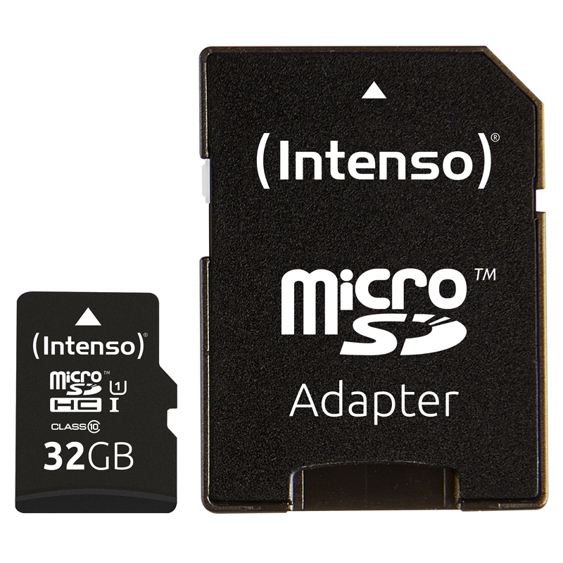 Intenso Micro SDHC 32GB Class 10 Speicherkarte inkl. SD-Adapter
