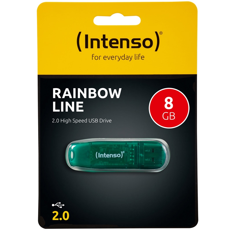Intenso Rainbow Line 8GB USB Drive 2.0 grün
