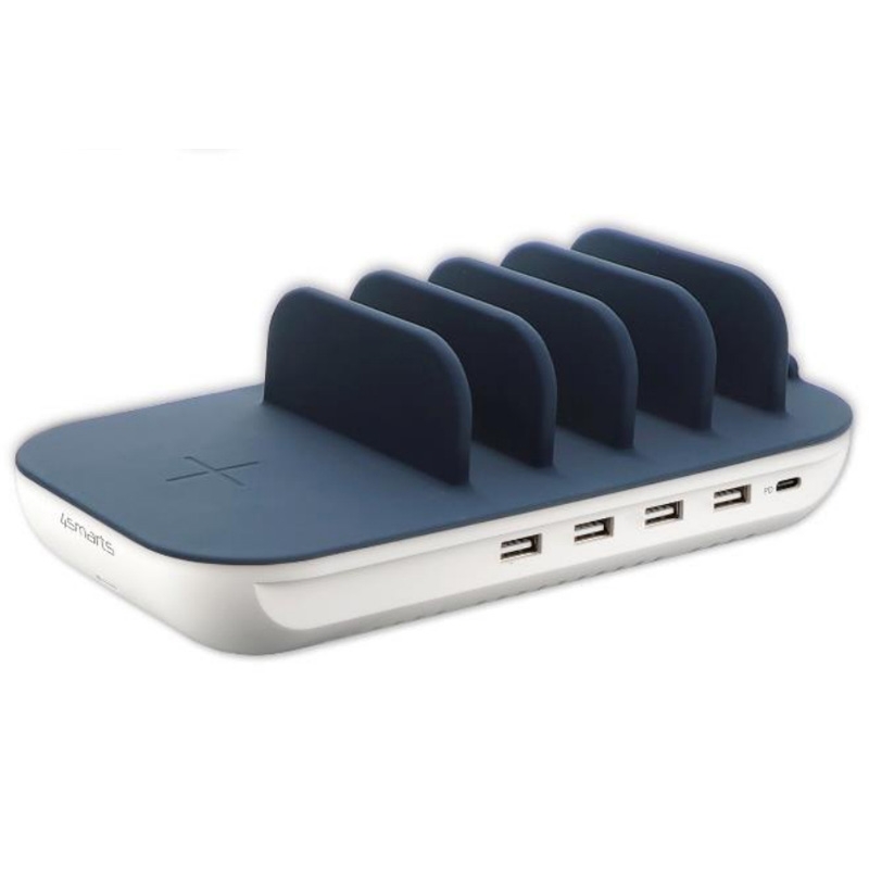 4smarts Ladestation Family Evo 63W marineblau weiß