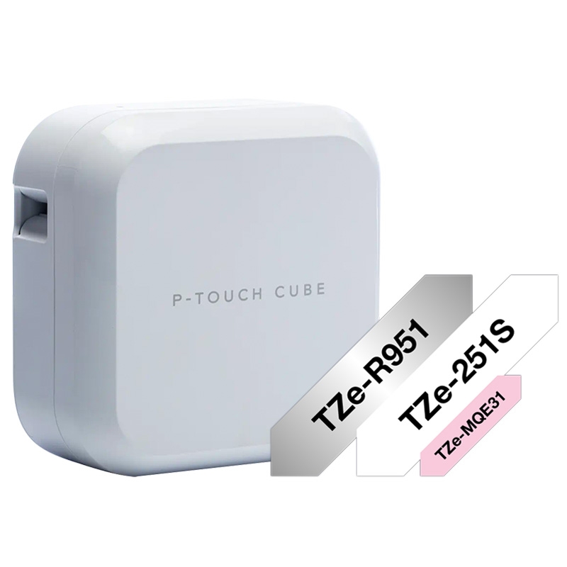 Brother P-Touch PT-P710BTH Startpaket Cube Beschriftungsgerät weiß