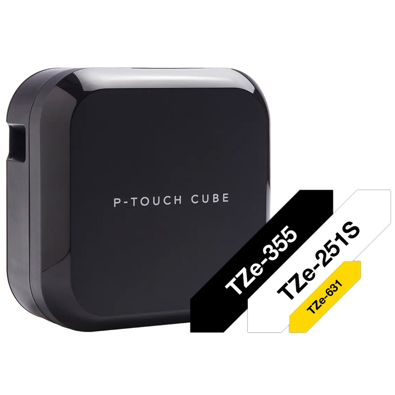 Brother P-Touch PT-P710BT Startpaket Cube Beschriftungsgerät schwarz