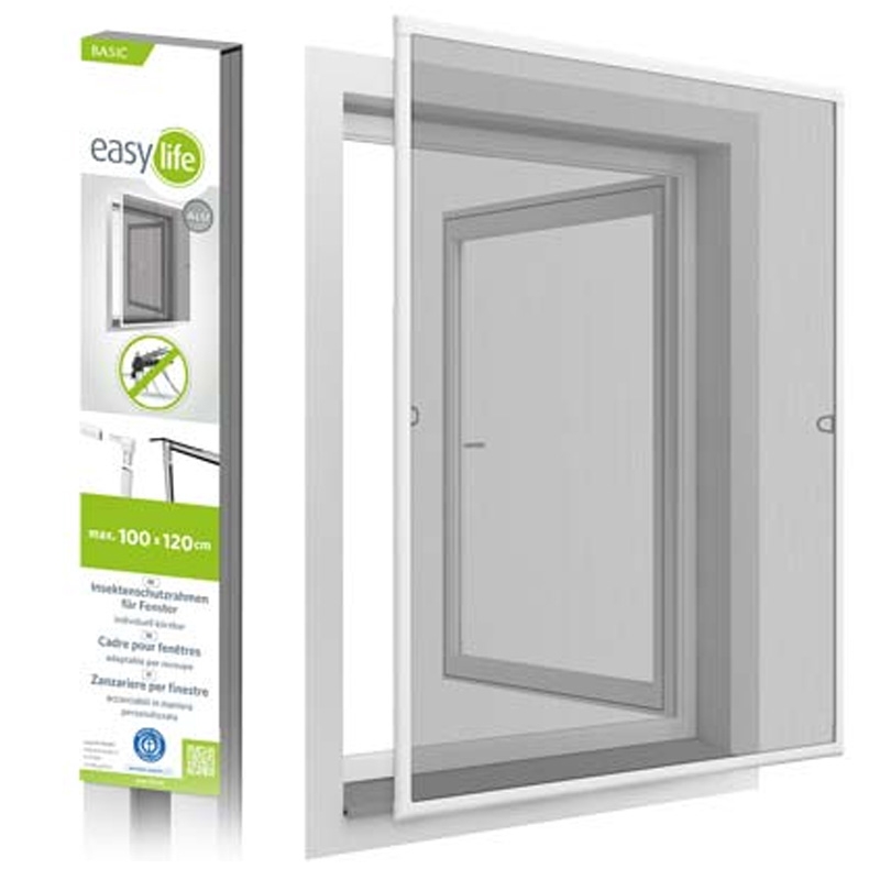 easy life Insektenschutz-Fenster Basic 100 x 120 cm weiß