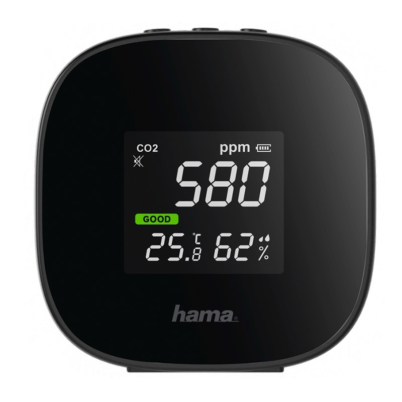 Hama Luftqualitätsmessgerät Safe CO2-, Temperatur-, Luftfeuchtigkeitsmessung