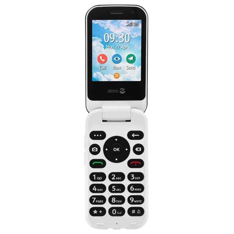 Doro 7080 LTE Mobiltelefon graphit-weiß
