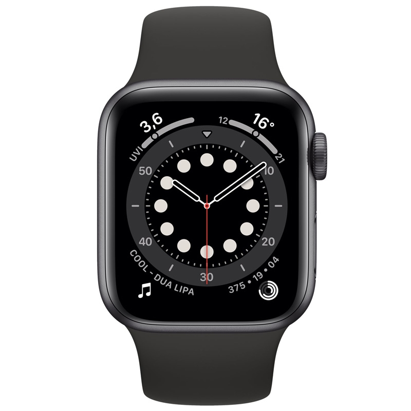 Apple Watch Series 6 GPS + LTE  40mm Aluminium Sportarmband schwarz
