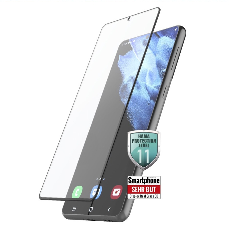 Hama 3D-Full-Screen-Schutzglas für Samsung Galaxy S21 (5G), Schwarz