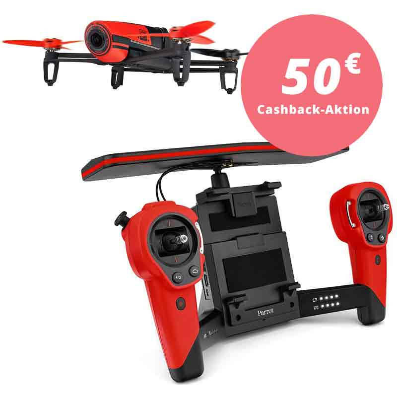Parrot Bebop Drone + Skycontroller Rot