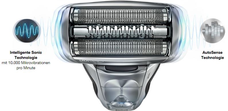 Braun Series 7 Elektrorasierer Herren 7865cc Premium Edition mit Reinigungs- und Ladestation