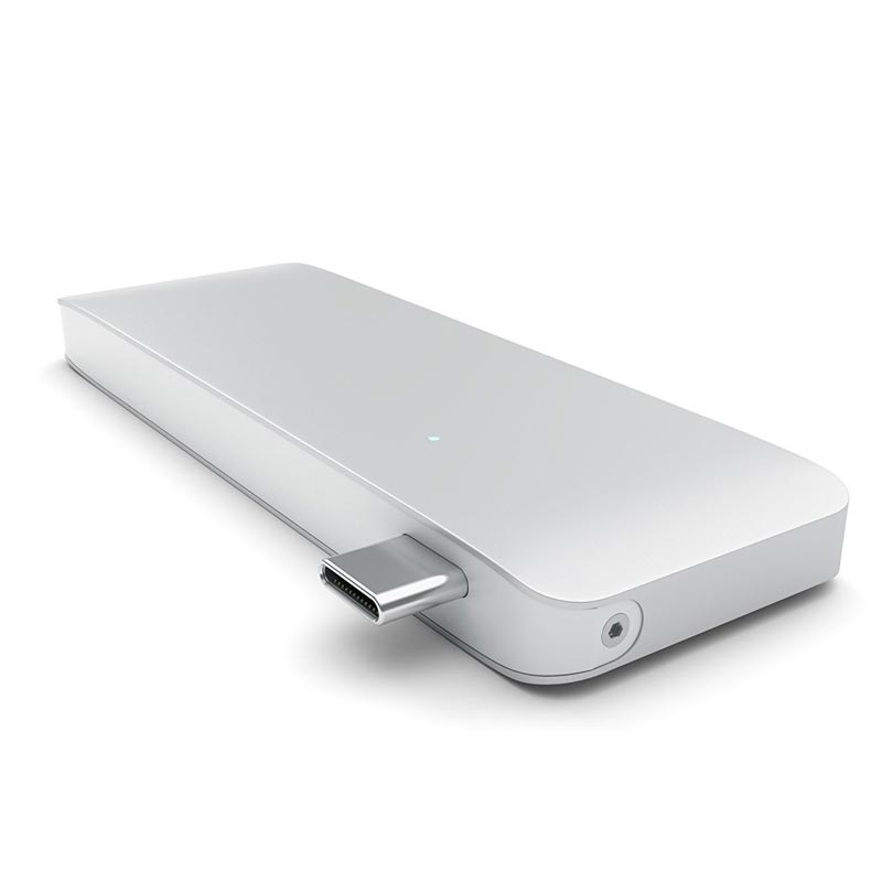 Satechi Type-C USB Passthrough Hub Silber