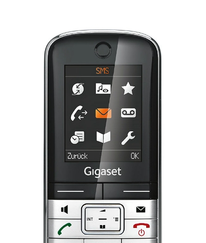 Gigaset SL350A Schnurlostelefon mit Anrufbeantworter platin schwarz