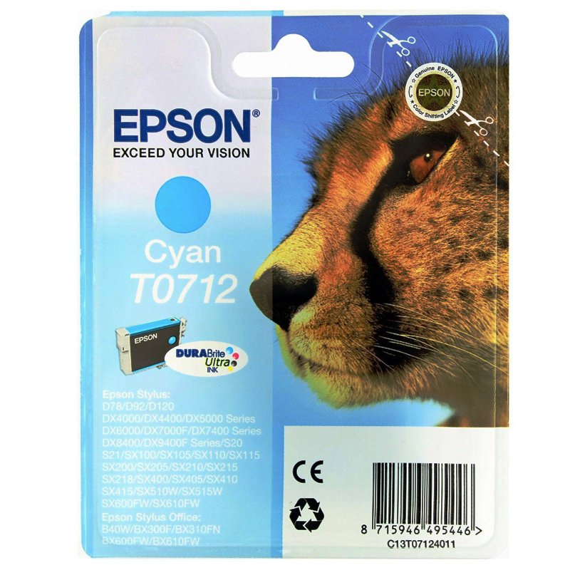 Epson T0712 cyan Tintenpatrone
